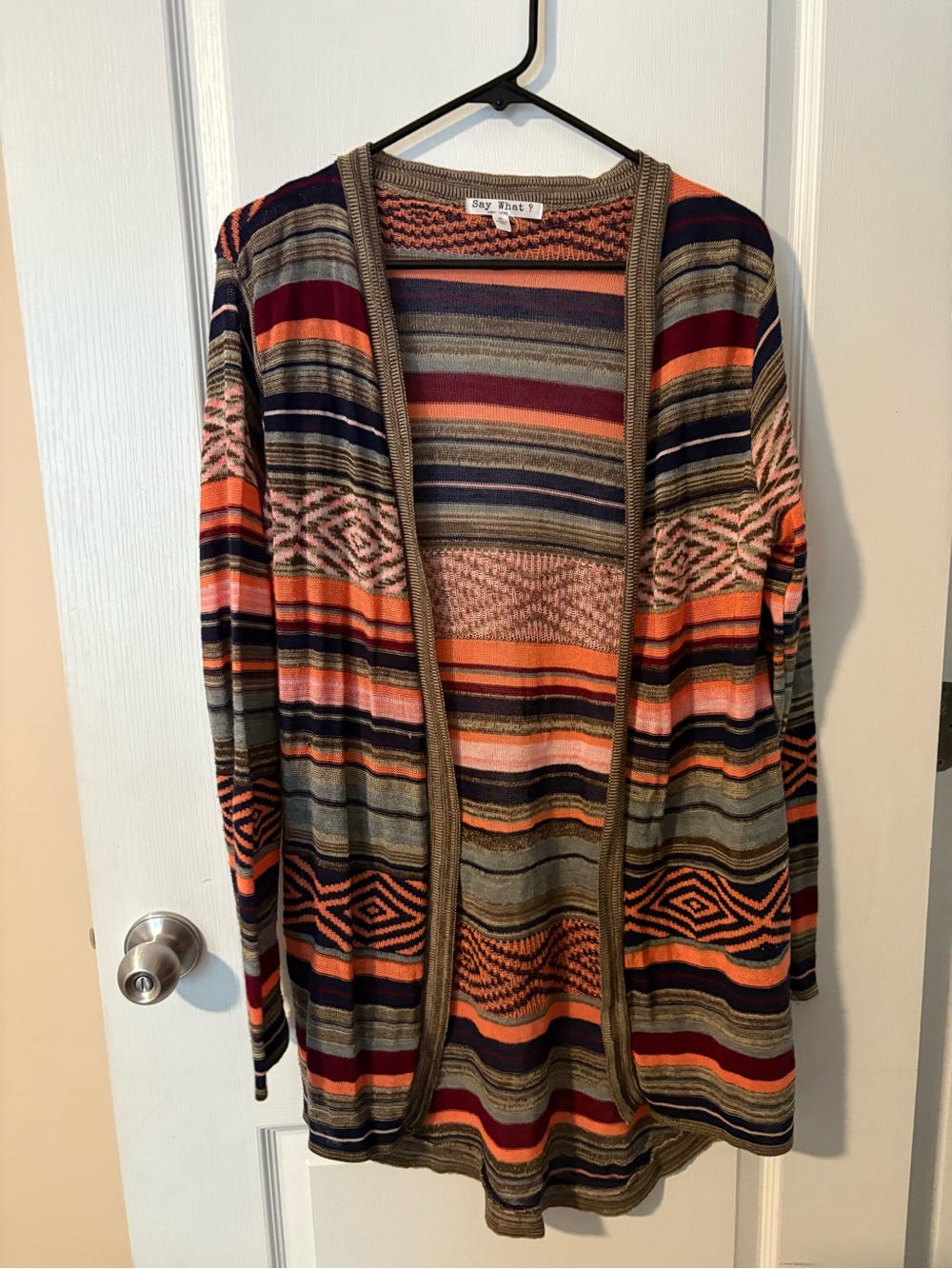Striped sweater cardigan